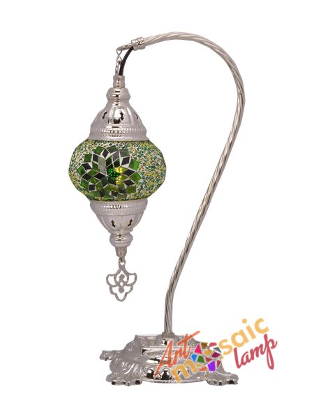 Silver Camel Neck Mosaic Lamp 10303-S-2 Silver Camel Neck Mosaic Lamp 10303-S