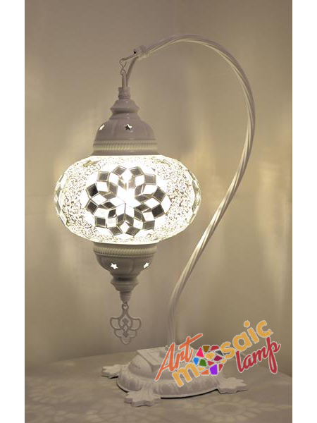 Silver Camel Neck Mosaic Lamp 17303-W-1 Silver Camel Neck Mosaic Lamp 17303-W