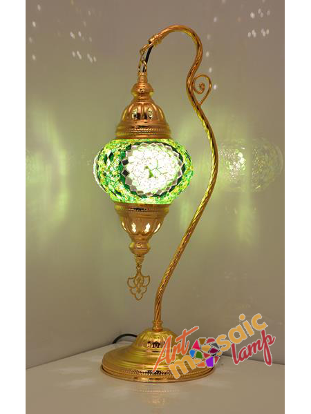 Swan Neck Gold Mosaic Lamp 13300-G-1 Swan Neck Gold Mosaic Lamp 13300-G