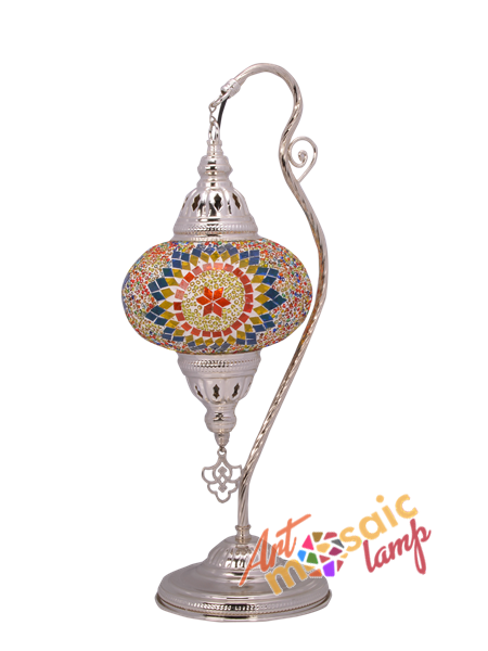 Swan Neck Ross Mosaic Lamp 10305-S-12 Swan Neck Ross Mosaic Lamp 10305-S