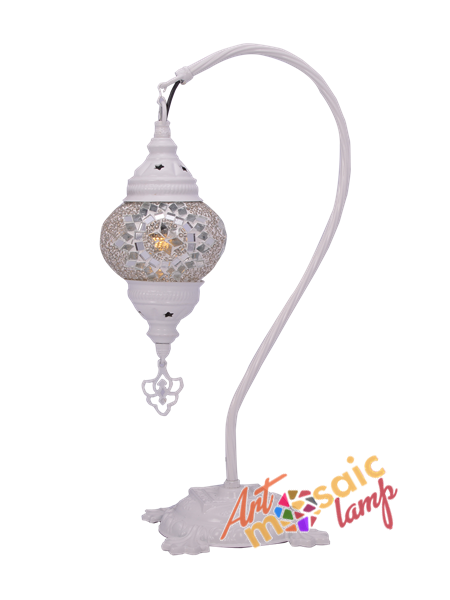 White Camel Neck Mosaic Lamp 10303-W-2 White Camel Neck Mosaic Lamp 10303-W