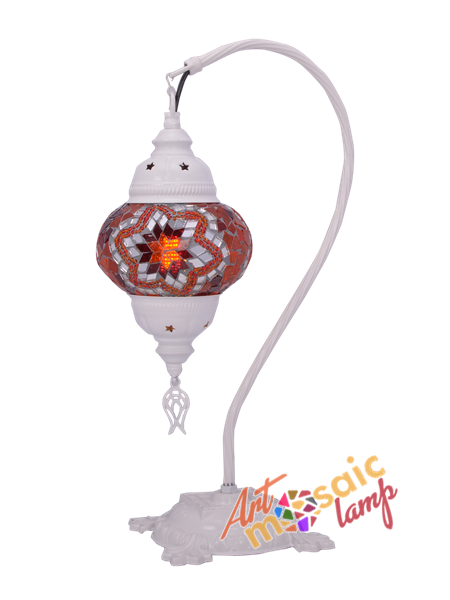 White Camel Neck Mosaic Lamp 13303-W-6 White Camel Neck Mosaic Lamp 13303-W