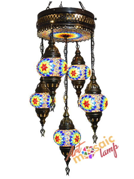 Classic Mocaic Chandelier 13105-XP-3 Classic Mocaic Chandelier 13105-XP