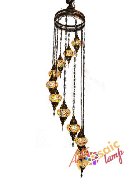 Mosaic Mosaic Spiral Chandelier 13011-SA-2 Mosaic Mosaic Spiral Chandelier 13011-SA