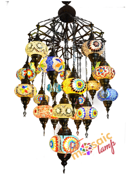 Palace Mosaic Chandeliers 17120+1-XL-2 Palace Mosaic Chandeliers 17120+1-XL